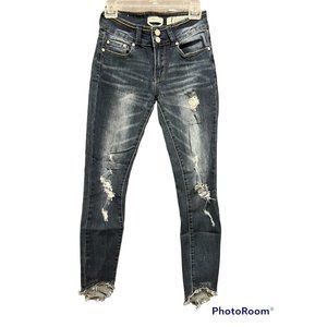 Womens Ankle Jeans with Rips Size 3